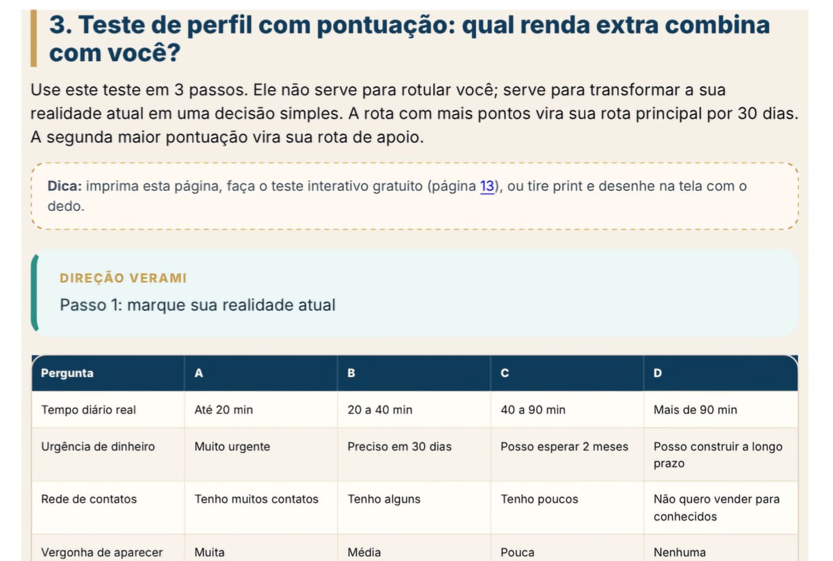Teste de perfil para descobrir qual rota combina com você