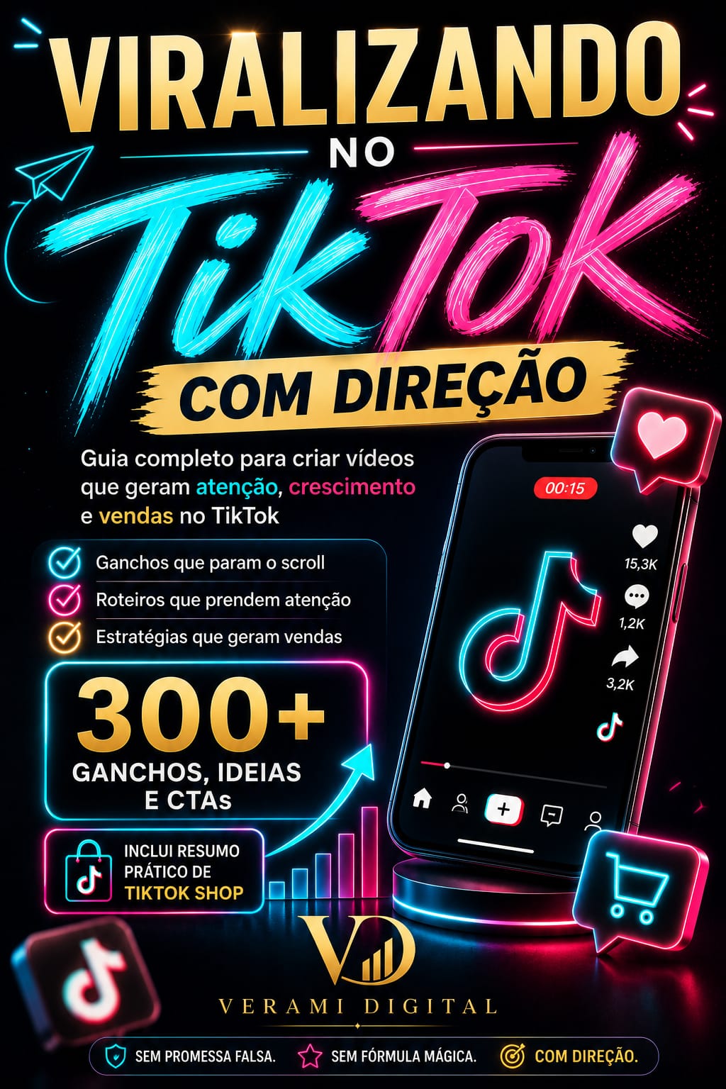 Capa do e-book Viralizando no TikTok com Direção